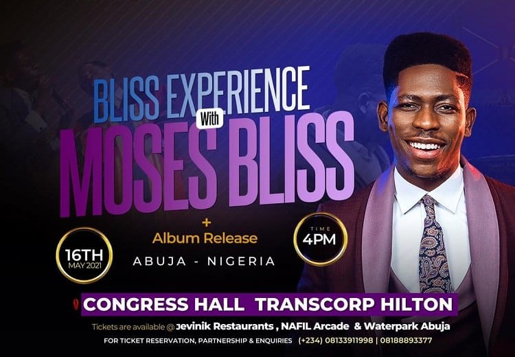Moses Bliss set for first major Concert And Album Release