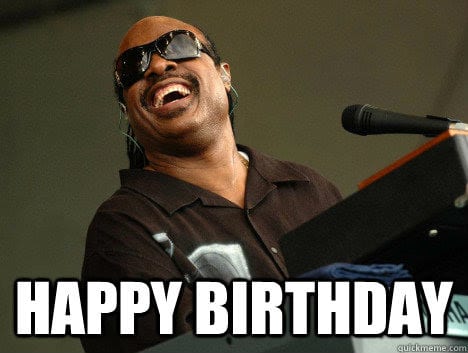 Stevie Wonder Happy Birthday meme